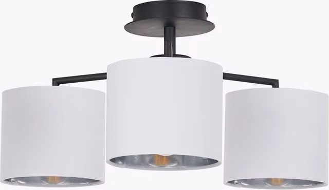 Ruma 3 Light Modern Suspended Pendant Ceiling Light in White or Black – 1