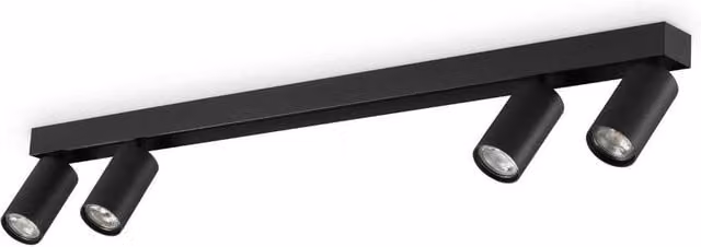 Ideal Lux Profilo 4 Light Adjustable Ceiling Spotlight Bar in Black – 2