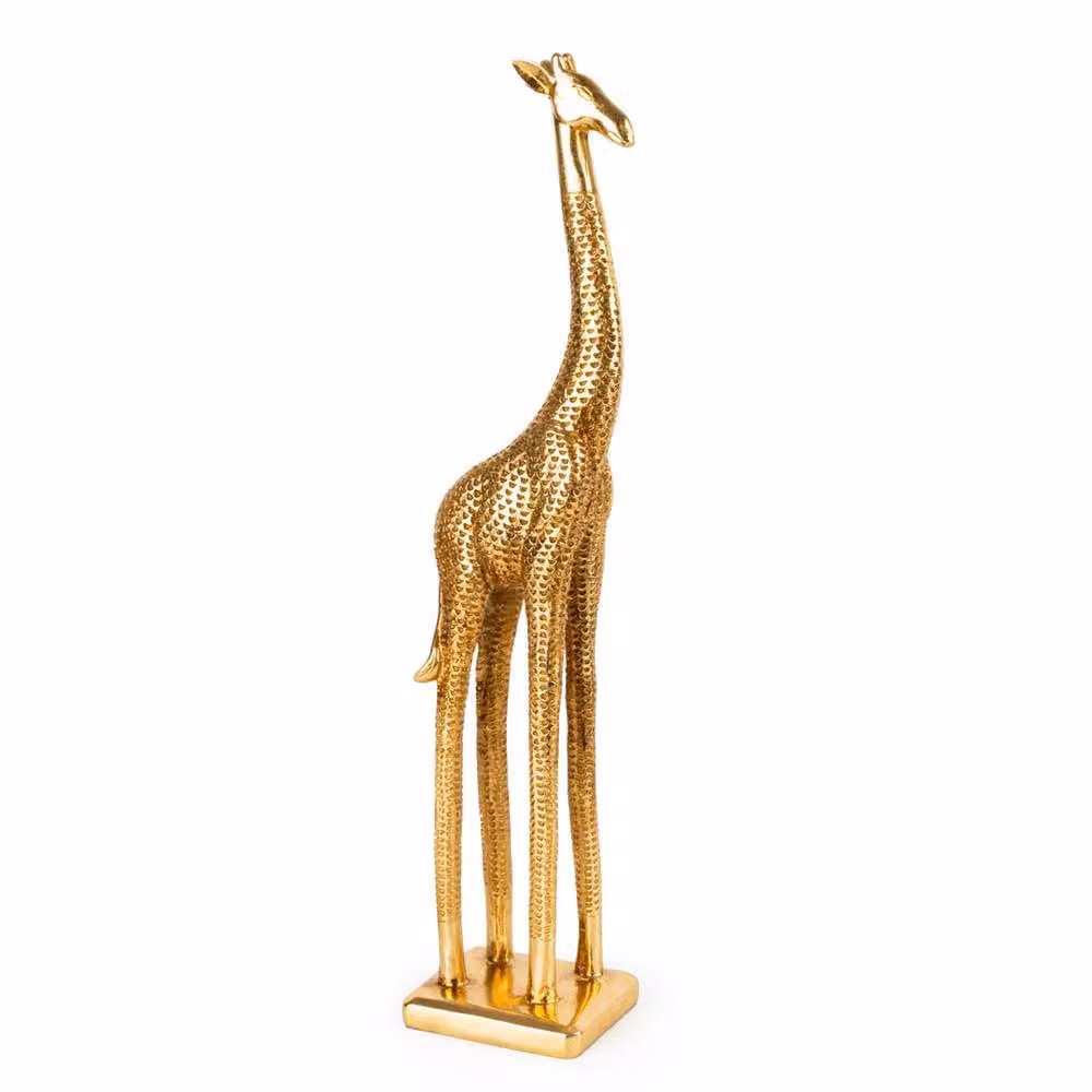 Madison & Mayfair Modern Gold Metal Giraffe Tabletop Ornament, H: 45.0 cm x W: 9.0 cm x D: 7.5 cm – 2