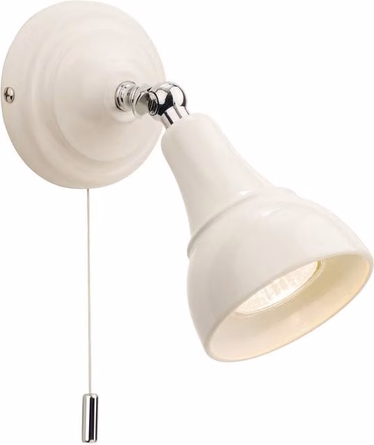 Firstlight Adjustable Metal Cone Wall Spotlight GU10 in White