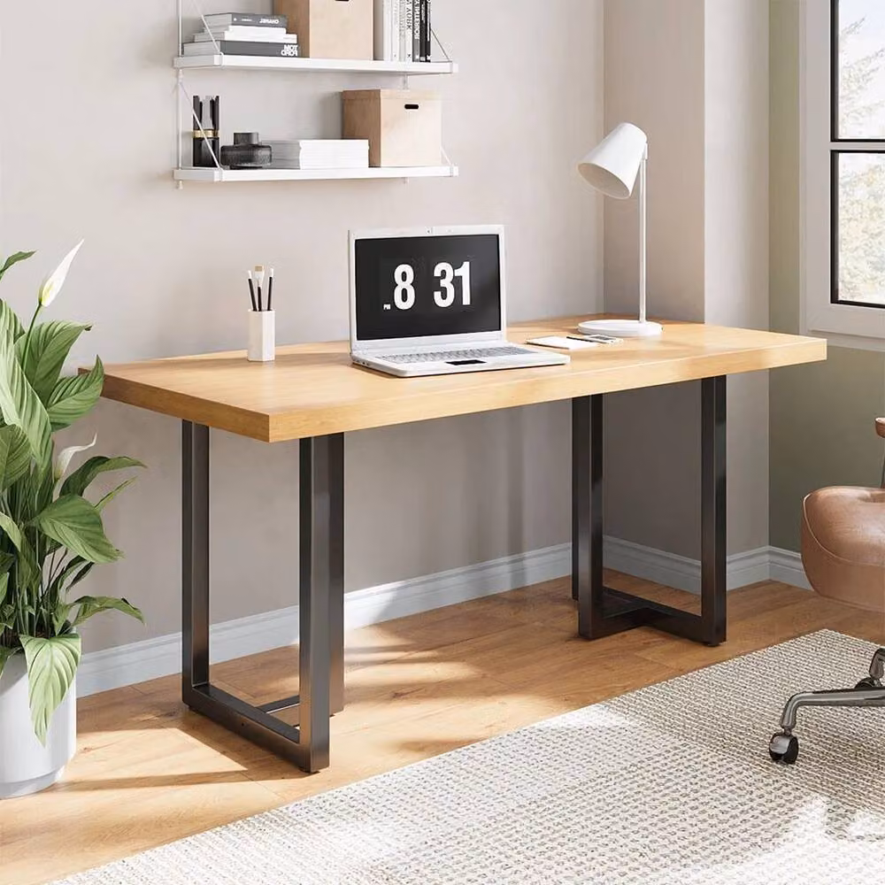KORVIXA Industrial Rustic Steel Table Legs in Black, W/D/H: 7 x 50 x 71 cm – 1