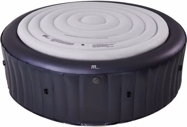 MSpa Carlton 6 Person Round Inflatable Hot Tub in Black