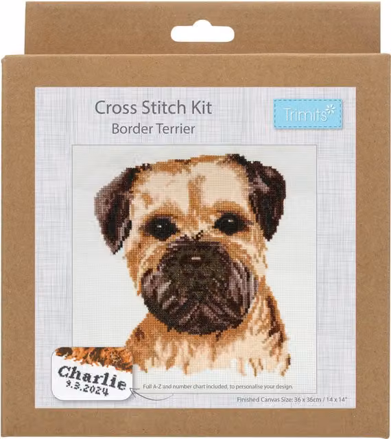 Trimits Counted Cross Stitch Kit for Adults in Brown and Multicolour