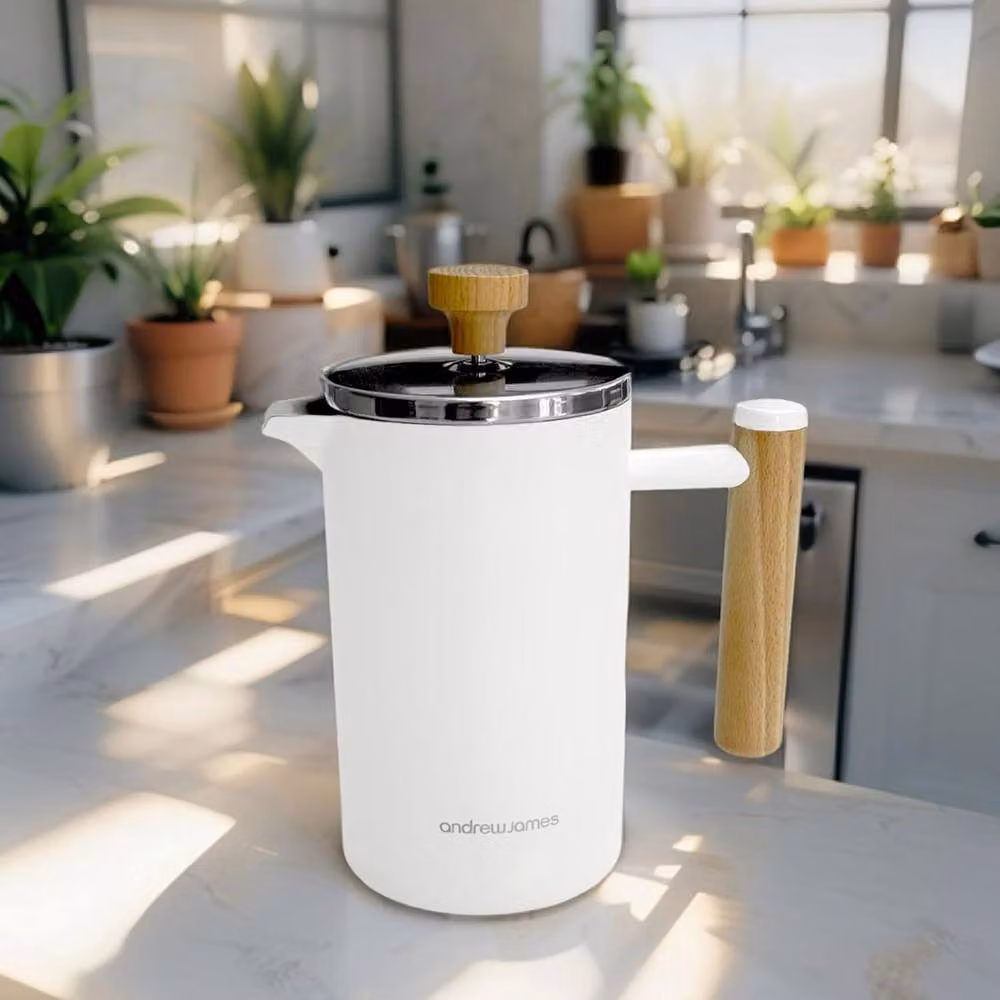 Andrew James Cafetiere, White, 600ml – 2