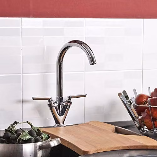 Nes Home Chrome Modern Swivel Spout Mono Mixer Kitchen Tap in Silver – 2