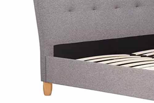 Birlea Stockholm Upholstered Fabric Bed in Grey, 135cm – 4