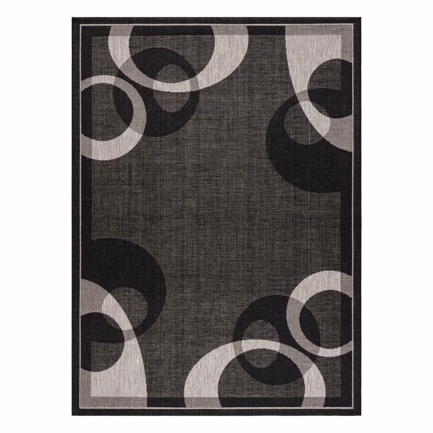 RugsX Floorlux Modern Rectangular Rug in Black, W: 160 cm, D: 230 cm – 2