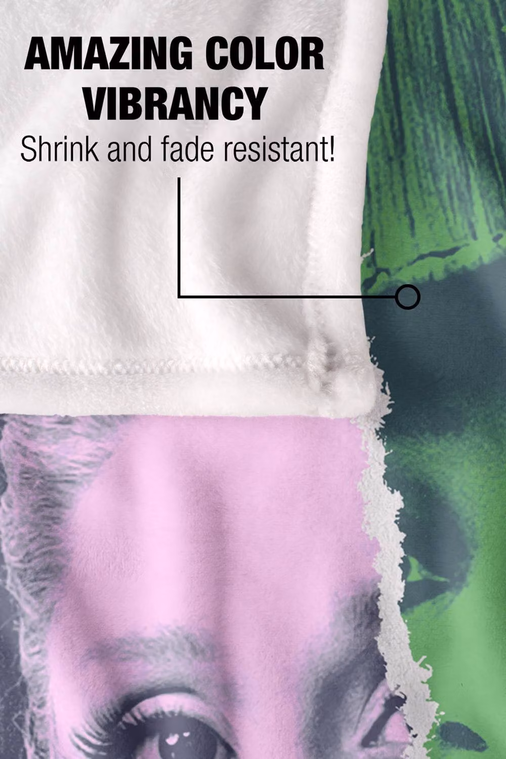 NBCU Wicked Glinda and Elphaba Torn Poster Throw Blanket, Multicolour, W/D/H: 152.4 x 127.0 cm – 4
