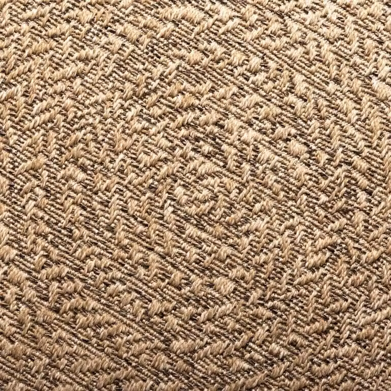Berkfield Home Brown Jute Look Round Indoor and Outdoor Rug, UV Resistant, W/D: 100 cm diameter