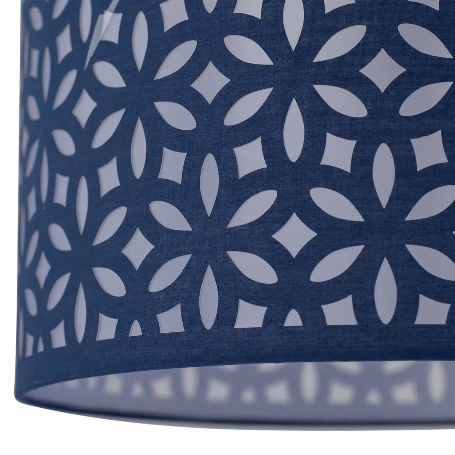 First Choice Lighting Aura Table Lamp in Satin Brass with Navy Blue Shade – 2