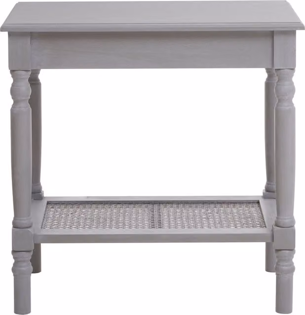 Orsina Heritage Side Table in Grey Pine Wood, W/D/H: 40 x 60 x 60 cm