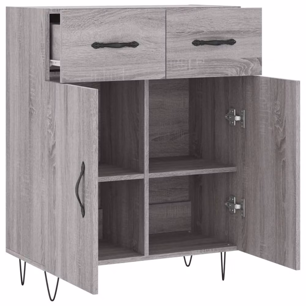 Berkfield Home Grey Sonoma Sideboard in Engineered Wood W/D/H: 69.5 x 34 x 90 cm – 3