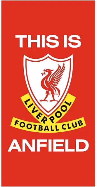 Liverpool FC This Is Anfield Red Cotton Beach Towel, W: 140 cm, H: 70 cm – 1