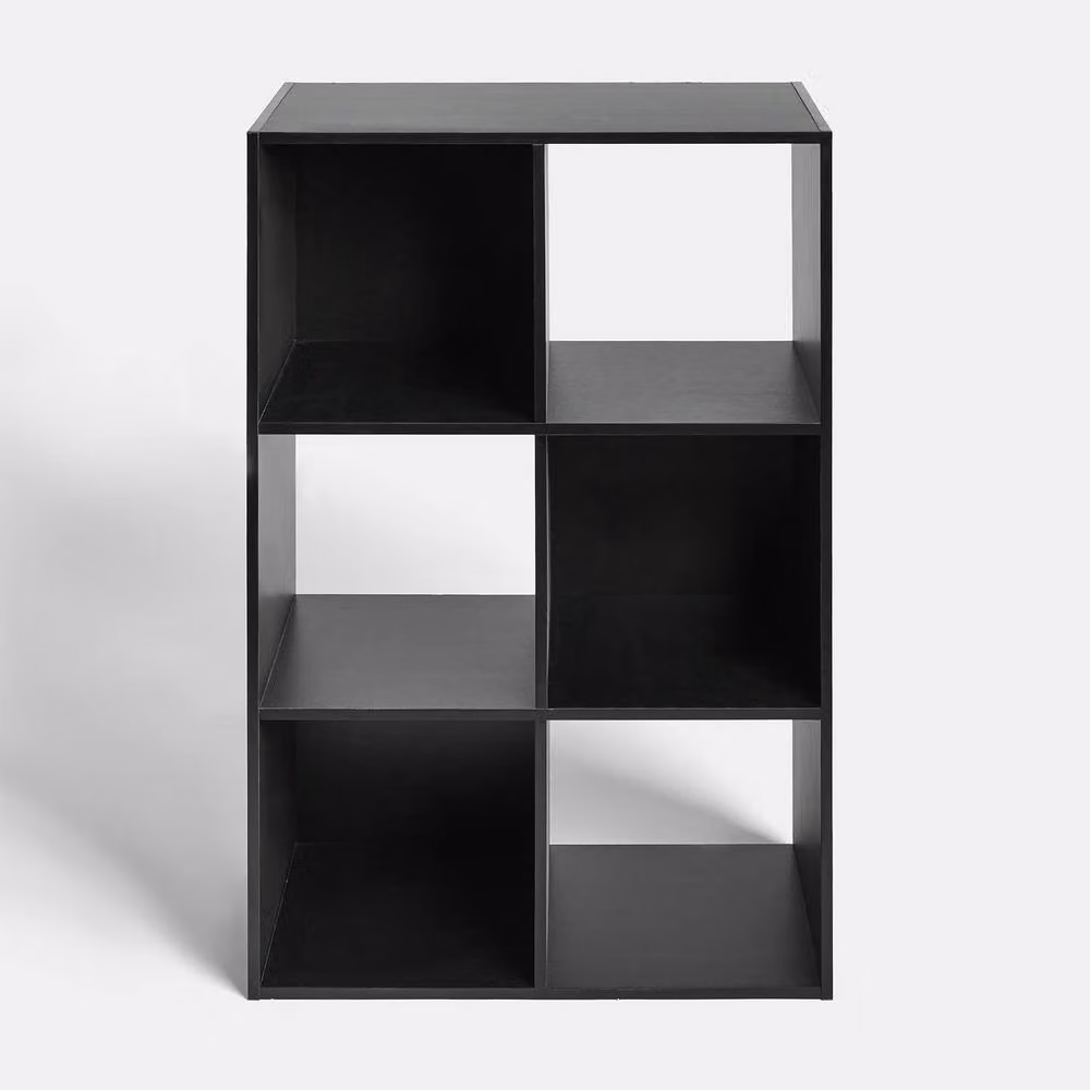 OHS Oslo 6 Cube Freestanding Storage Unit Bookcase in Matt Black – 3