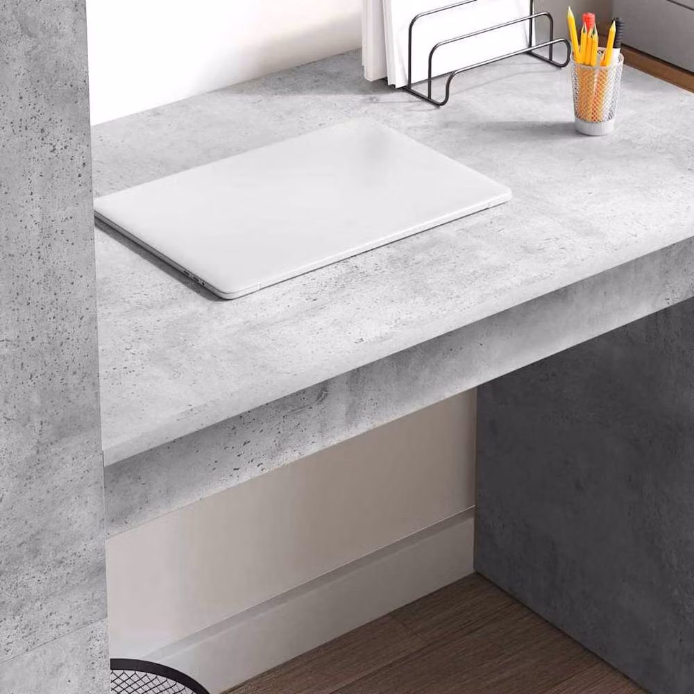 Berkfield Home Modern Writing Desk in Grey with Storage, W/D/H: 113 x 54 x 120 cm – 3