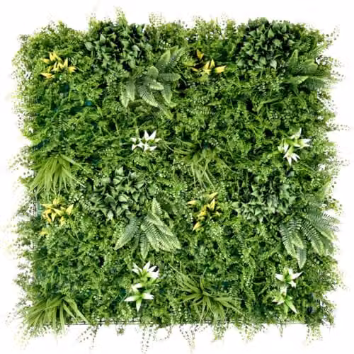 Ark Mat Green Artificial Plant Living Wall Panel, W: 100 cm, H: 100 cm