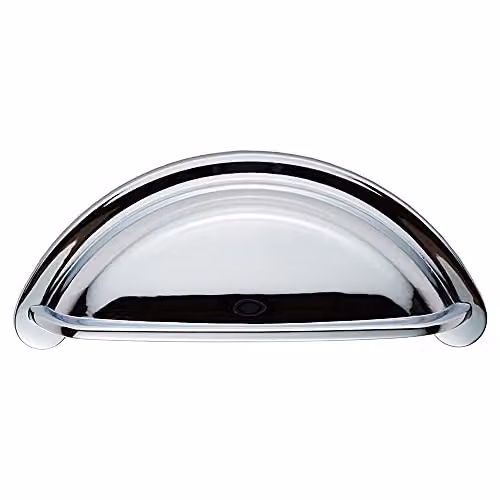Loops 4 Pack Polished Chrome Cabinet Cup Pull Handles with 76mm Fixing Centres – 2