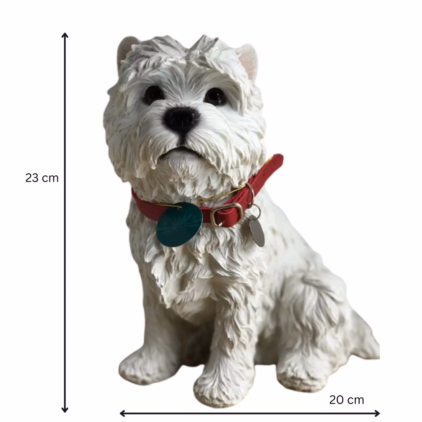 Leonardo Animal Crackers Large Realistic Sitting West Highland Terrier Figurine in White – 2