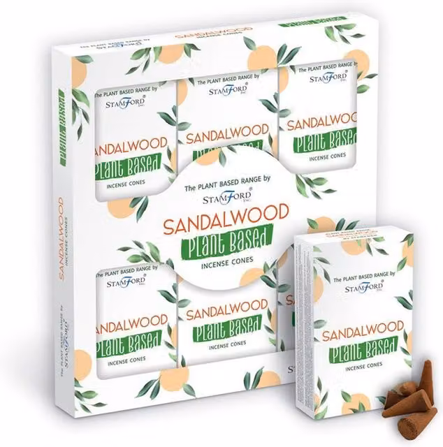 Stamford Plant Based Sandalwood Incense Cones, White