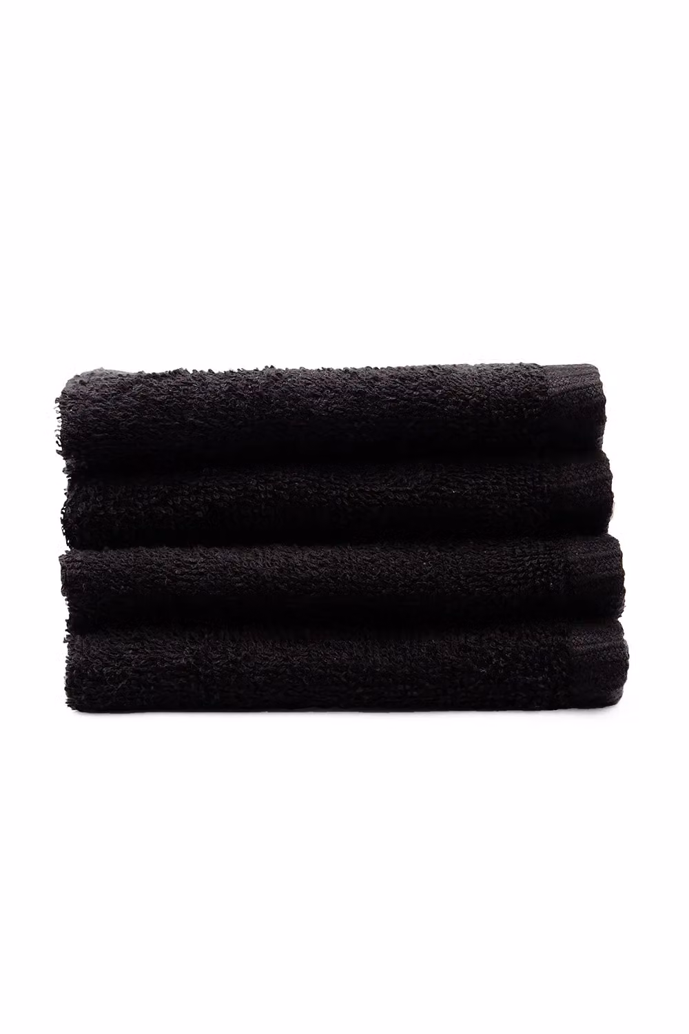 Catherine Lansfield Black Quick Dry Cotton Terrycloth Face Cloths, 4 Pack – 2