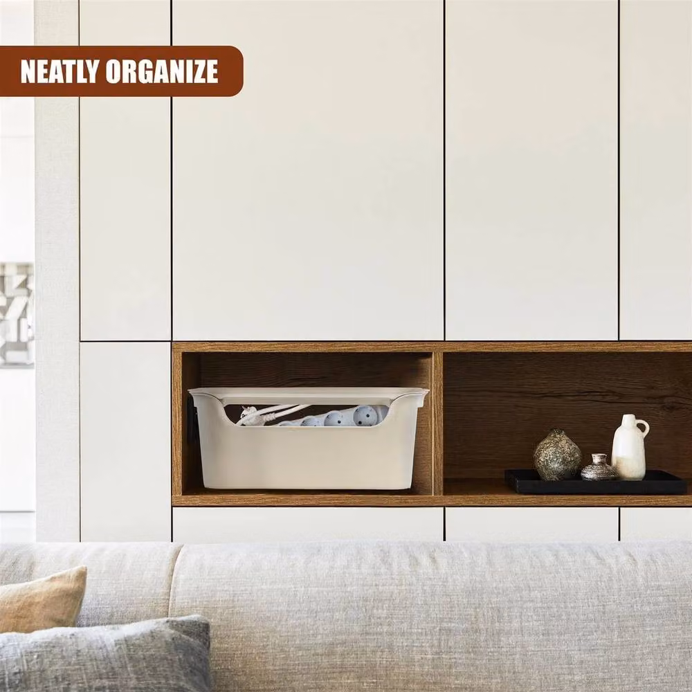 Kelvenix Stackable Plastic Storage Boxes with Lids in White – 4