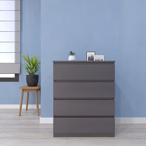 Seconique Malvern 4 Drawer Chest in Grey – 6