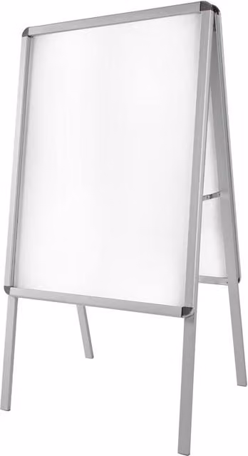 tectake Aluminum Poster Stand in Grey, H 122.0 cm x W 58.0 cm