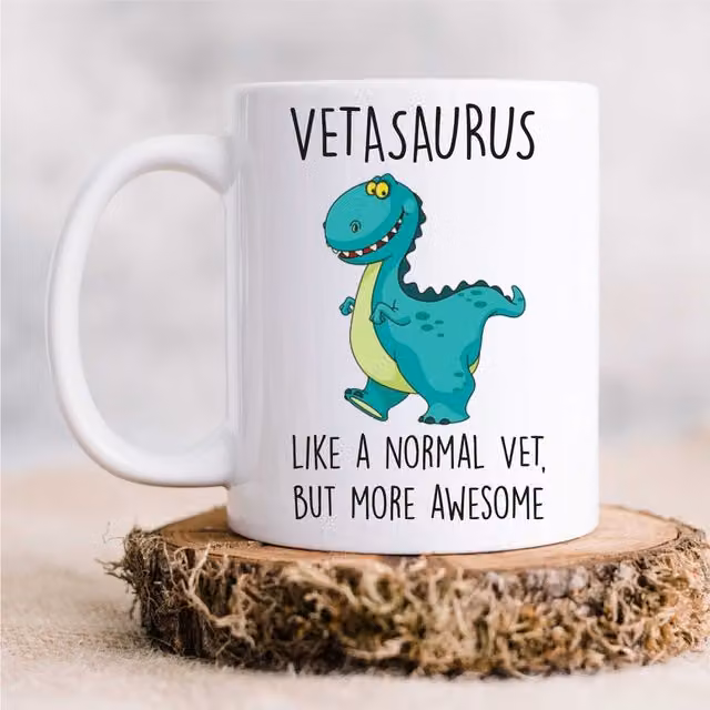 60 Second Makeover Limited Vetasaurus White Ceramic Mug – 1