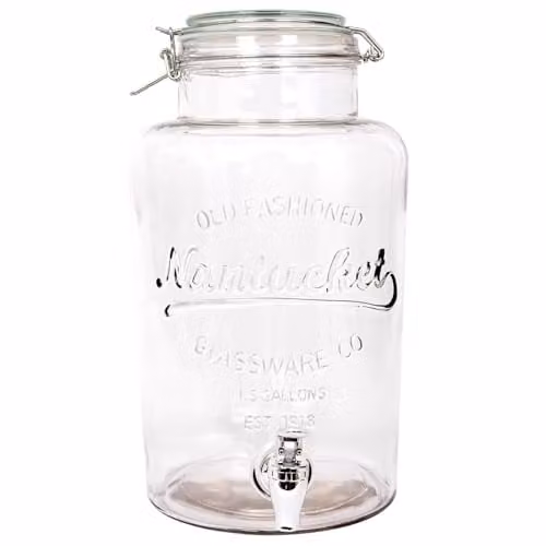 Rink Drink Glass Drinks Dispenser with Tap, 6.5 l, Transparent