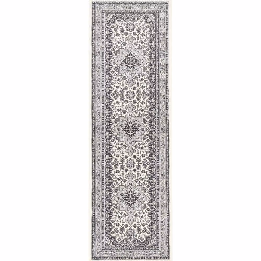 THE RUGS Oriental Parun Tabriz Grey Vintage Polypropylene Carpet, W: 80 cm, L: 150 cm – 5