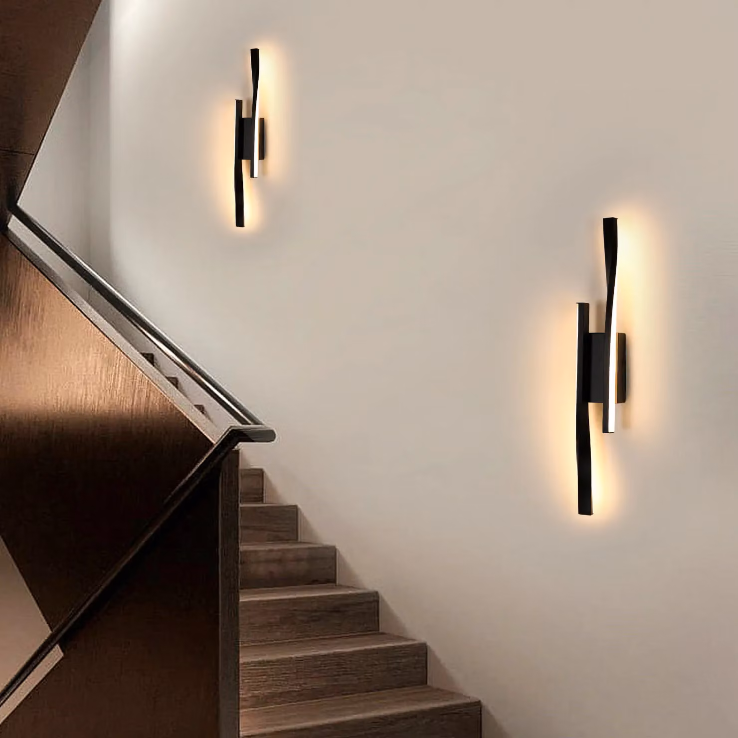 COMELY Black Aluminium LED Indoor Wall Light with Warm White 3000K Up and Down Lighting – 6