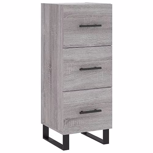 vidaXL Grey Sonoma Sideboard in Engineered Wood W/D/H: 34.5 x 34.0 x 90.0 cm – 1