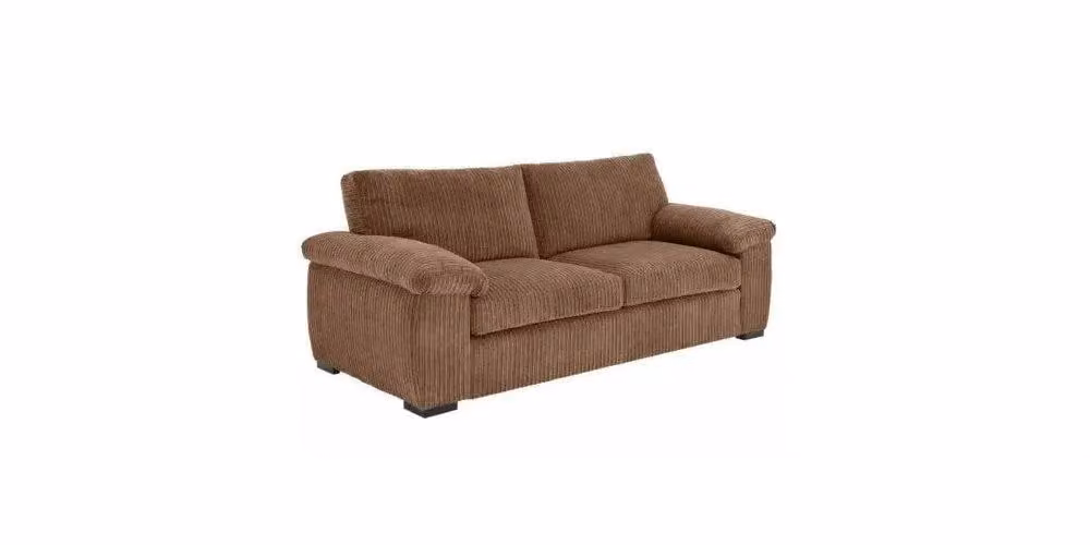 LUXURY LIFE Collingdale 3 Seater Sofa in Light Brown Jumbo Cord Fabric – 2