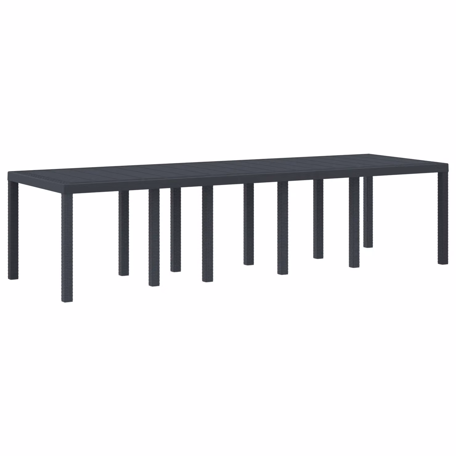 Berkfield Home Anthracite Poly Rattan Extendable Garden Table, W: 300 cm, D: 100 cm, H: 73 cm – 2
