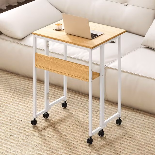 Levede Mini Gaming Desk with Monitor Shelf, White, W/D/H: 100 x 50 x 75 cm
