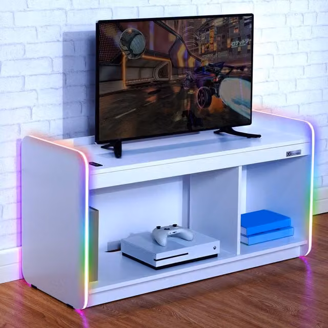 X Rocker Electra TV Media Unit with NEO Motion SYNC in White