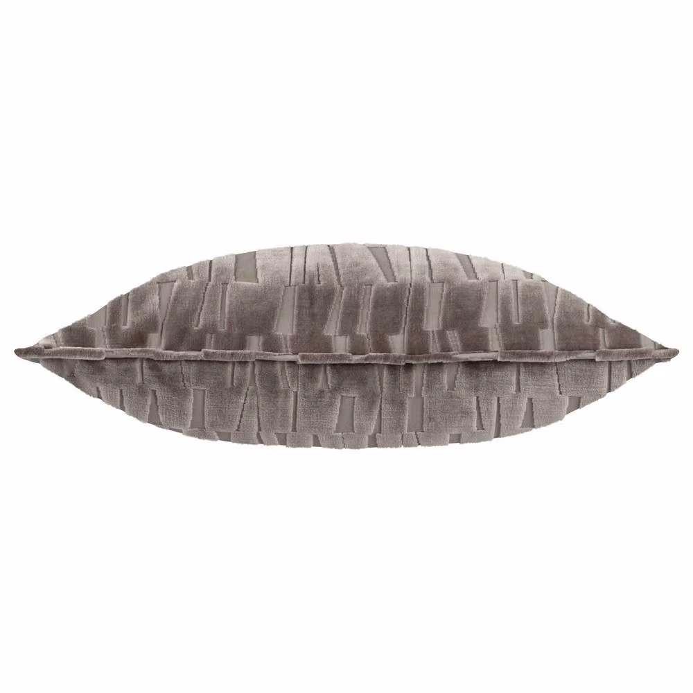 Paoletti Manhattan Velvet Square Cushion in Beige, W/D/H: 50 x 50 x 50 cm – 3