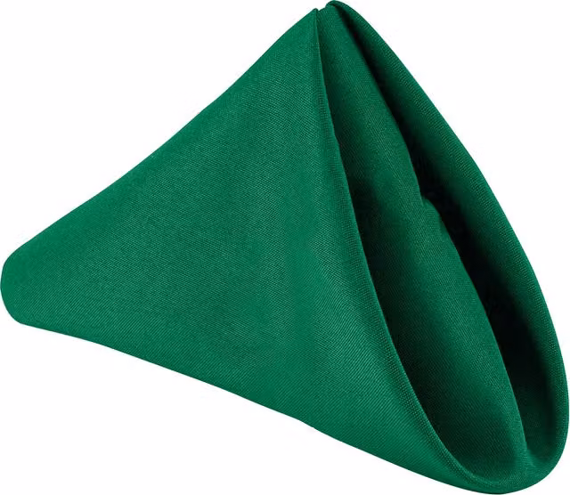 Trimming Shop Plain Emerald Green Cotton Polyester Dining Table Napkins