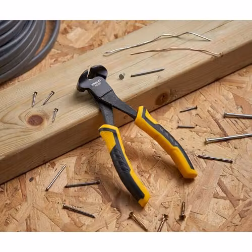 Stanley Control Grip End Cutting Pliers in Yellow and Black – 3