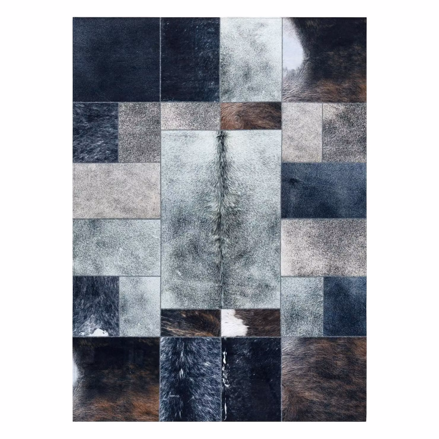 RugsX Andre Patchwork Modern Rug in Black and Multicolour, W: 120 cm x L: 170 cm – 2