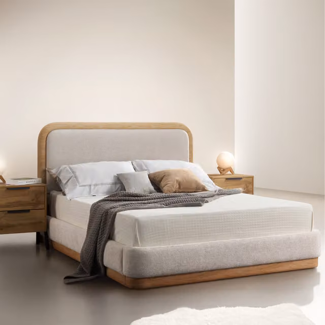 Birlea Girona Modern Upholstered Fabric Bed in White