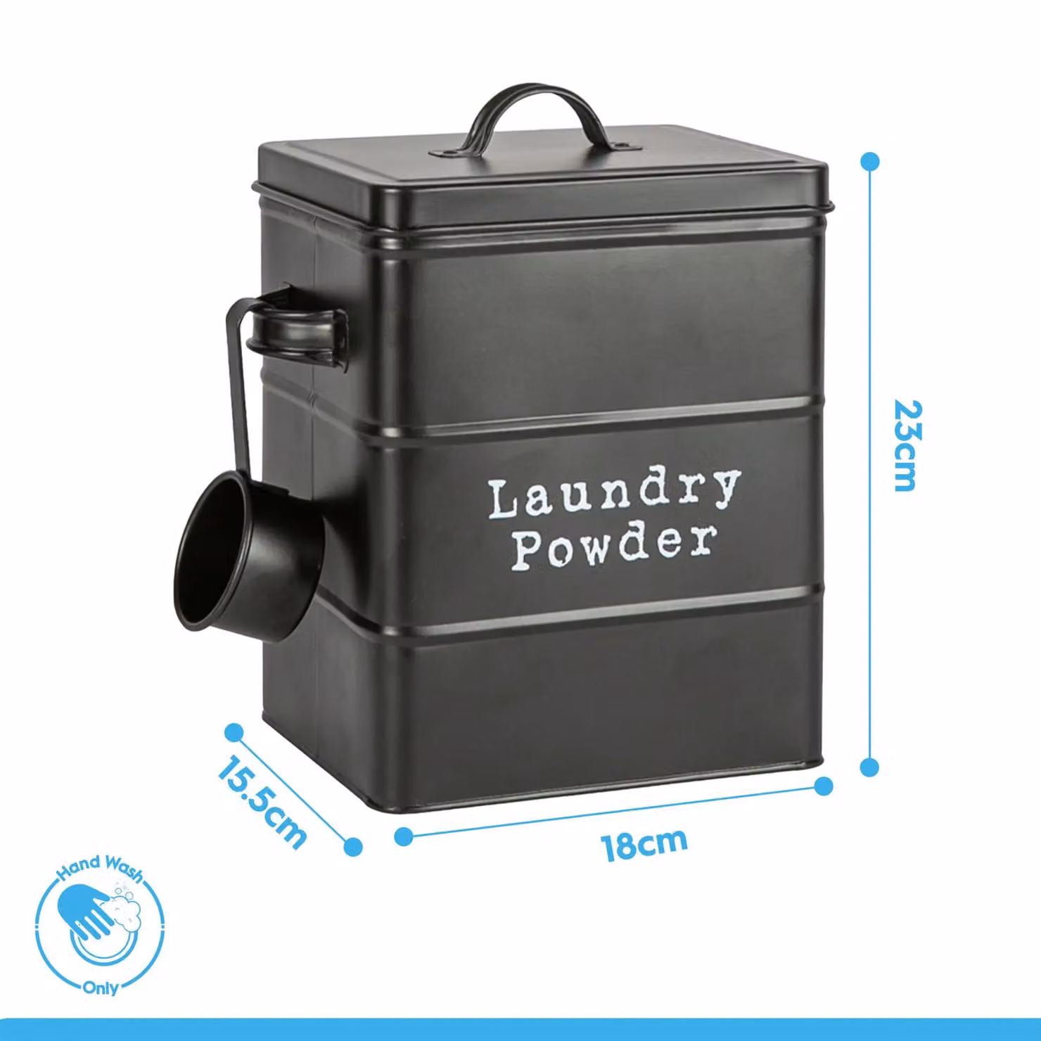 Harbour Housewares 2 Piece Vintage Metal Utility Canister Storage Set in Grey – 5