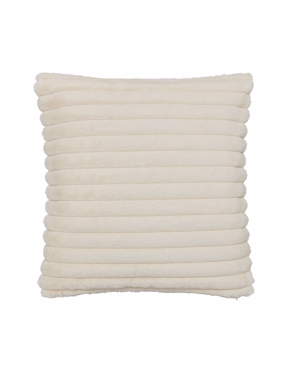 Catherine Lansfield Cosy Ribbed Velvet Cushion, Beige, W/D/H: 45 x 45 x 45 cm – 3