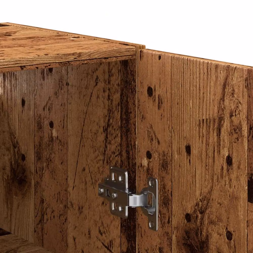 Berkfield Home Wall Mounted Rustic Cabinet in Brown, W/D/H: 69.5 x 34 x 90 cm – 6