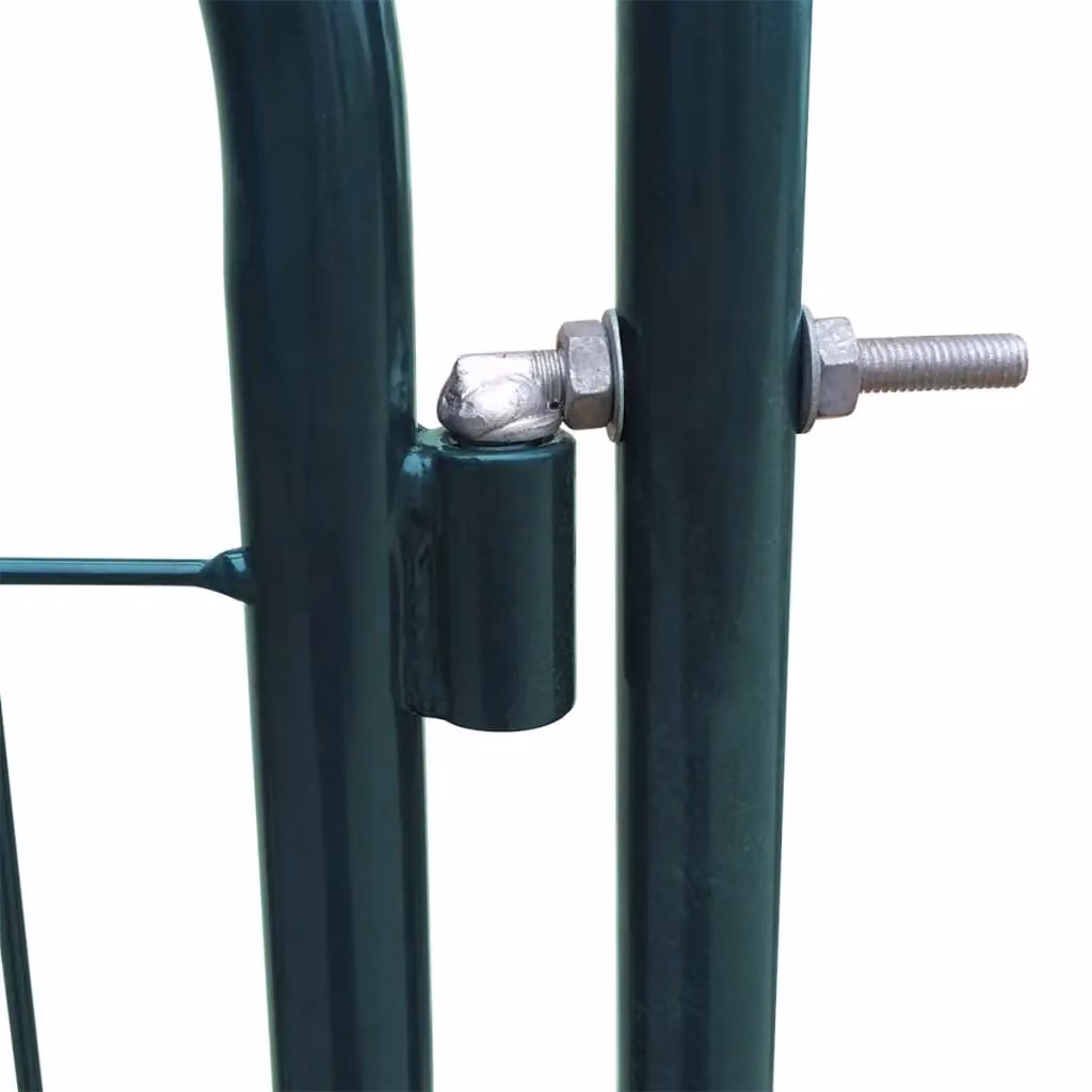 Berkfield Green Galvanised Steel Garden Fence Gate W: 100 cm, H: 100 cm – 3