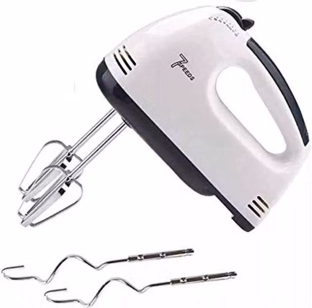 SPETLEK Electric Handheld Whisk with 7 Speeds in White
