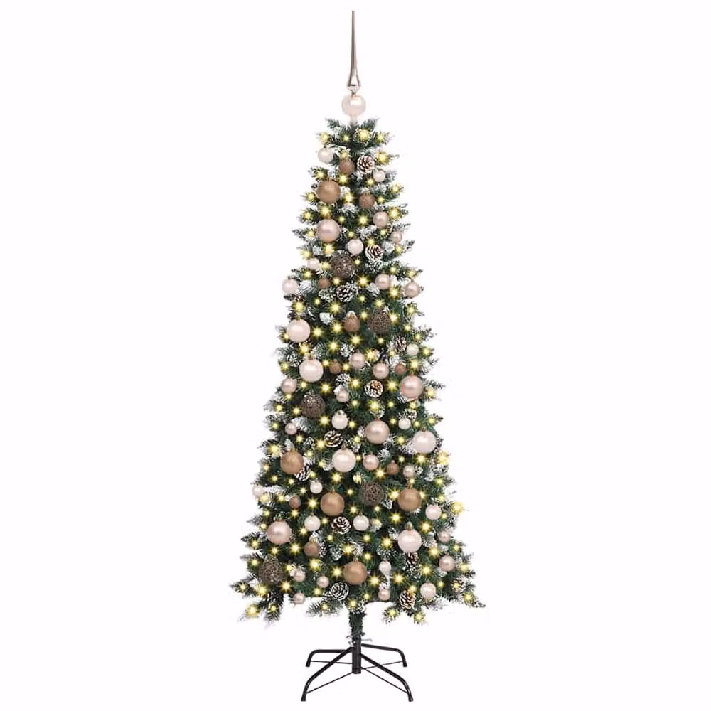 Berkfield Home Artificial Christmas Tree with 300 LEDs, Green, W/D/H: 76 x 76 x 180 cm – 3
