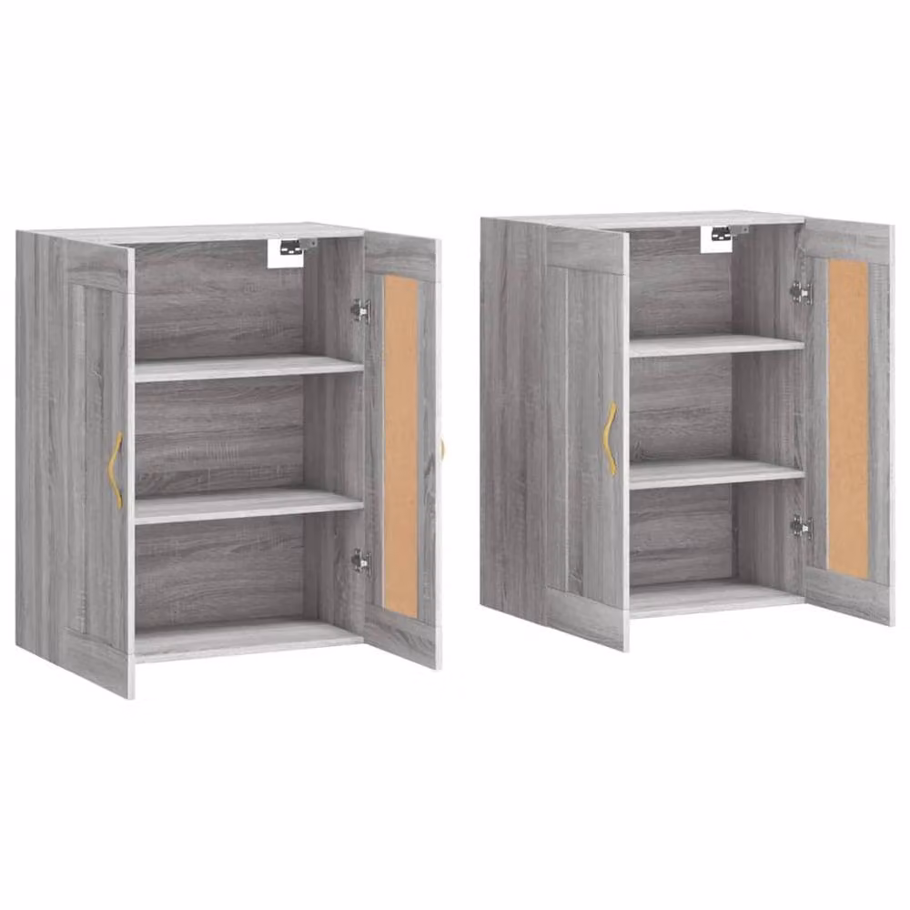 Berkfield Home Set of 2 Wall Mounted Cabinets in Grey Sonoma Engineered Wood – 3