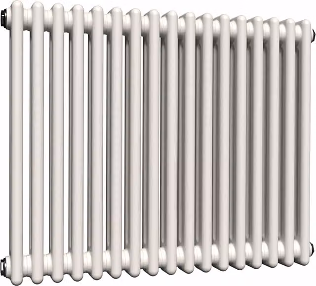 Lux Heat Horizontal Column Radiator in Antique White, W: 78.5 cm, H: 60 cm
