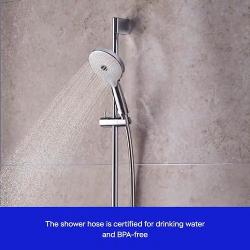Duravit Universal Shower Hose in Silver with Anti-Twist and Kink Protection, Length: 1.8 m – 3